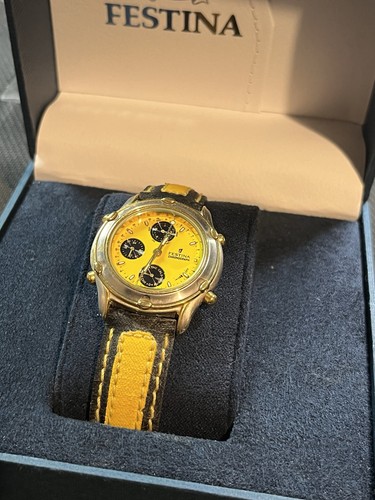 Festina 6539 yellow dial - festina,